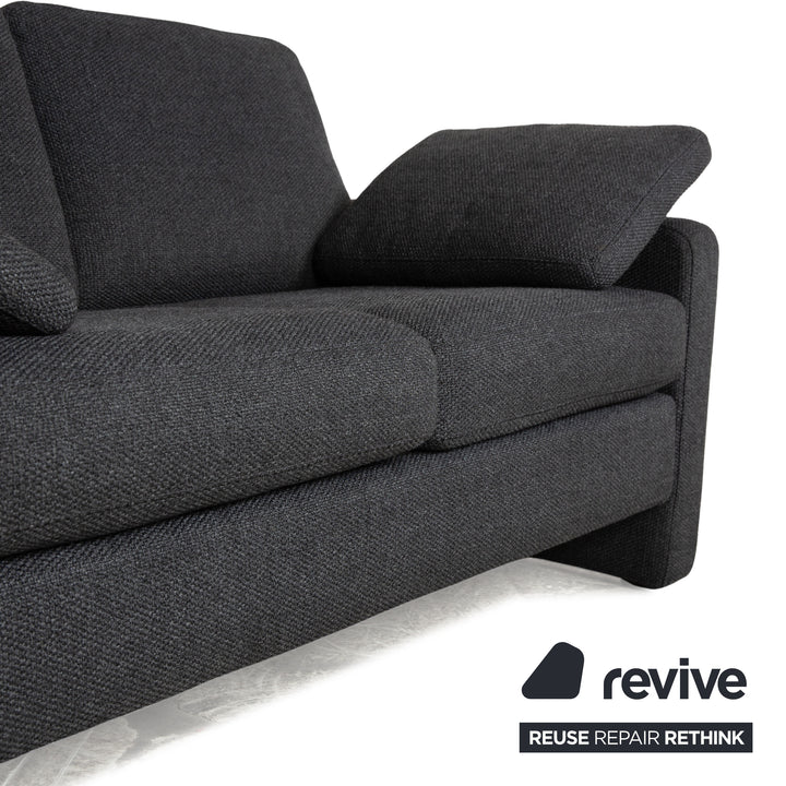 Cor Conseta Stoff Zweisitzer Grau Sofa Couch