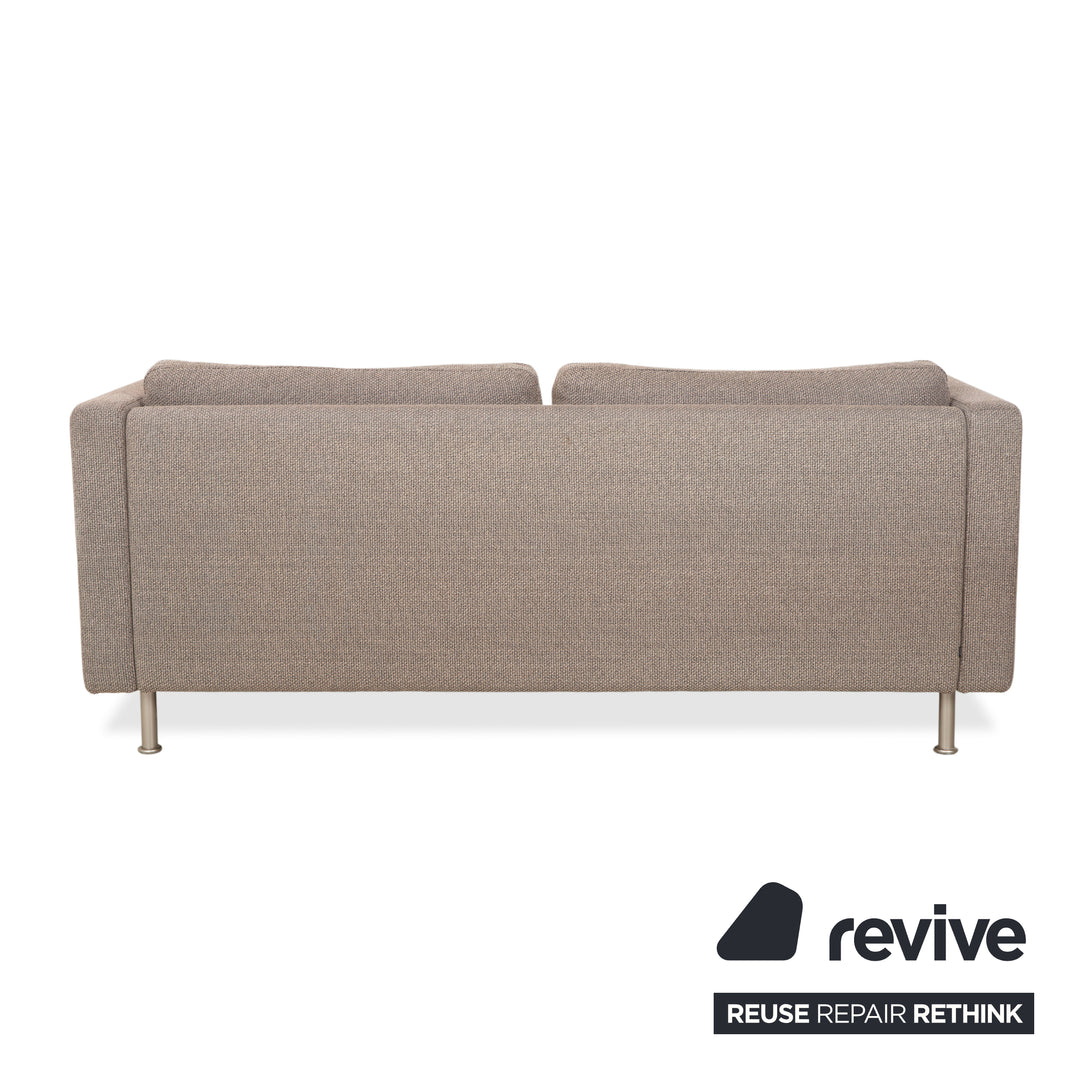 COR Conseta Tabouret deux places en tissu gris-brun Canapé