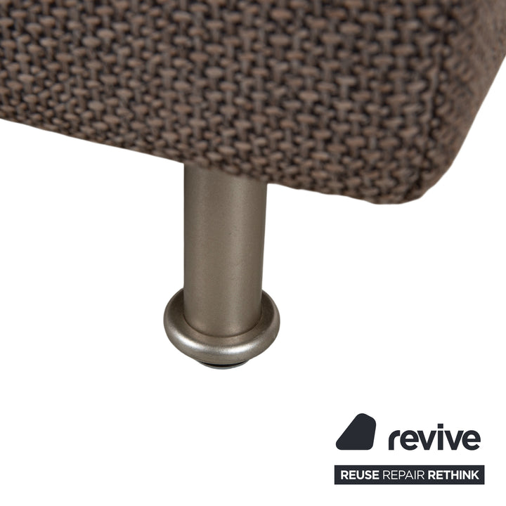 COR Conseta Tabouret deux places en tissu gris-brun Canapé