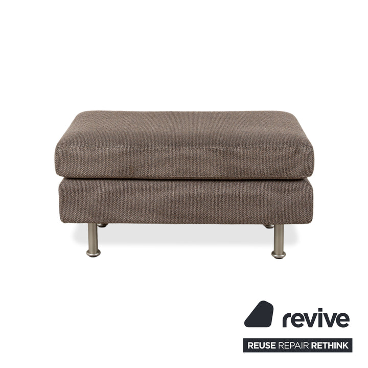 COR Conseta Tabouret deux places en tissu gris-brun Canapé