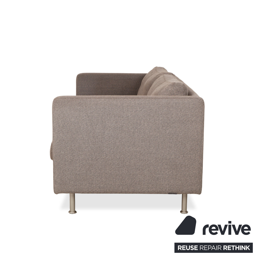 COR Conseta Tabouret deux places en tissu gris-brun Canapé
