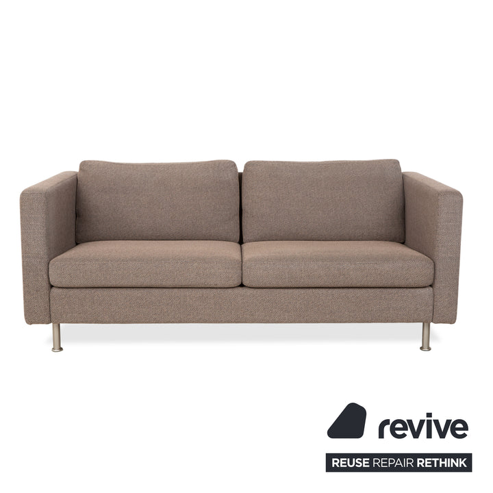 COR Conseta Tabouret deux places en tissu gris-brun Canapé