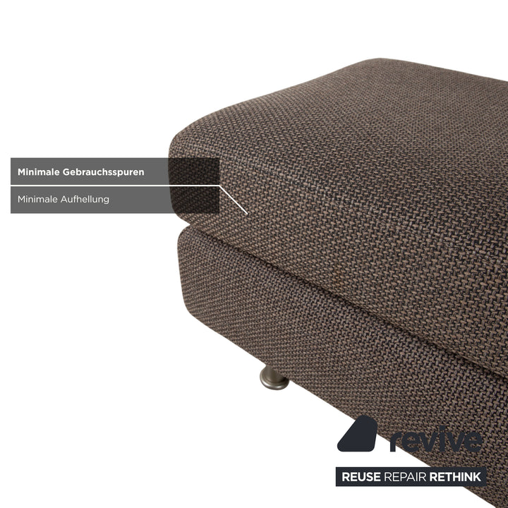 COR Conseta Tabouret deux places en tissu gris-brun Canapé