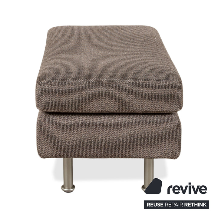 COR Conseta Stoff Zweisitzer Hocker Grau Braun Sofa Couch