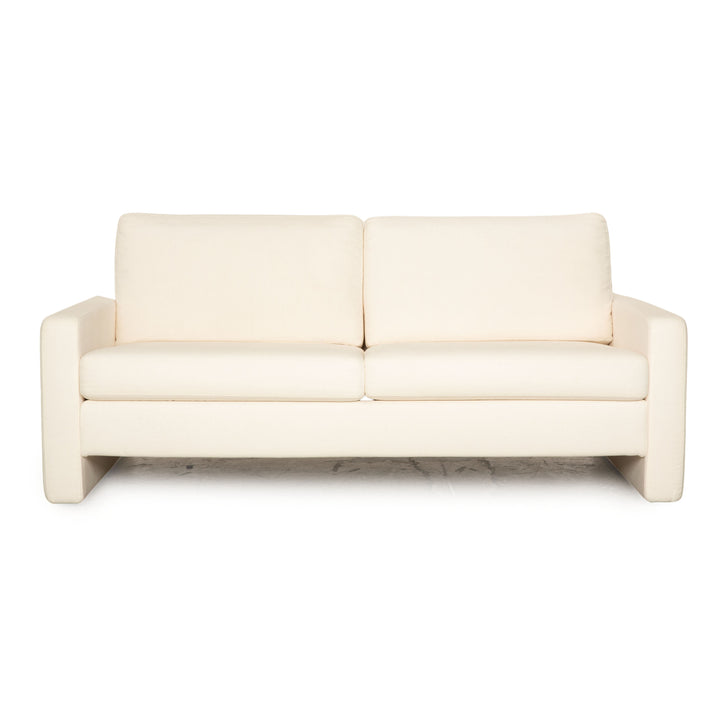 Cor Conseta Fabric Two Seater White Cream Sofa Couch