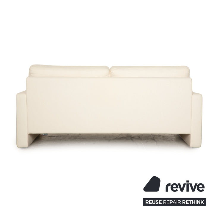 Cor Conseta Fabric Two Seater White Cream Sofa Couch