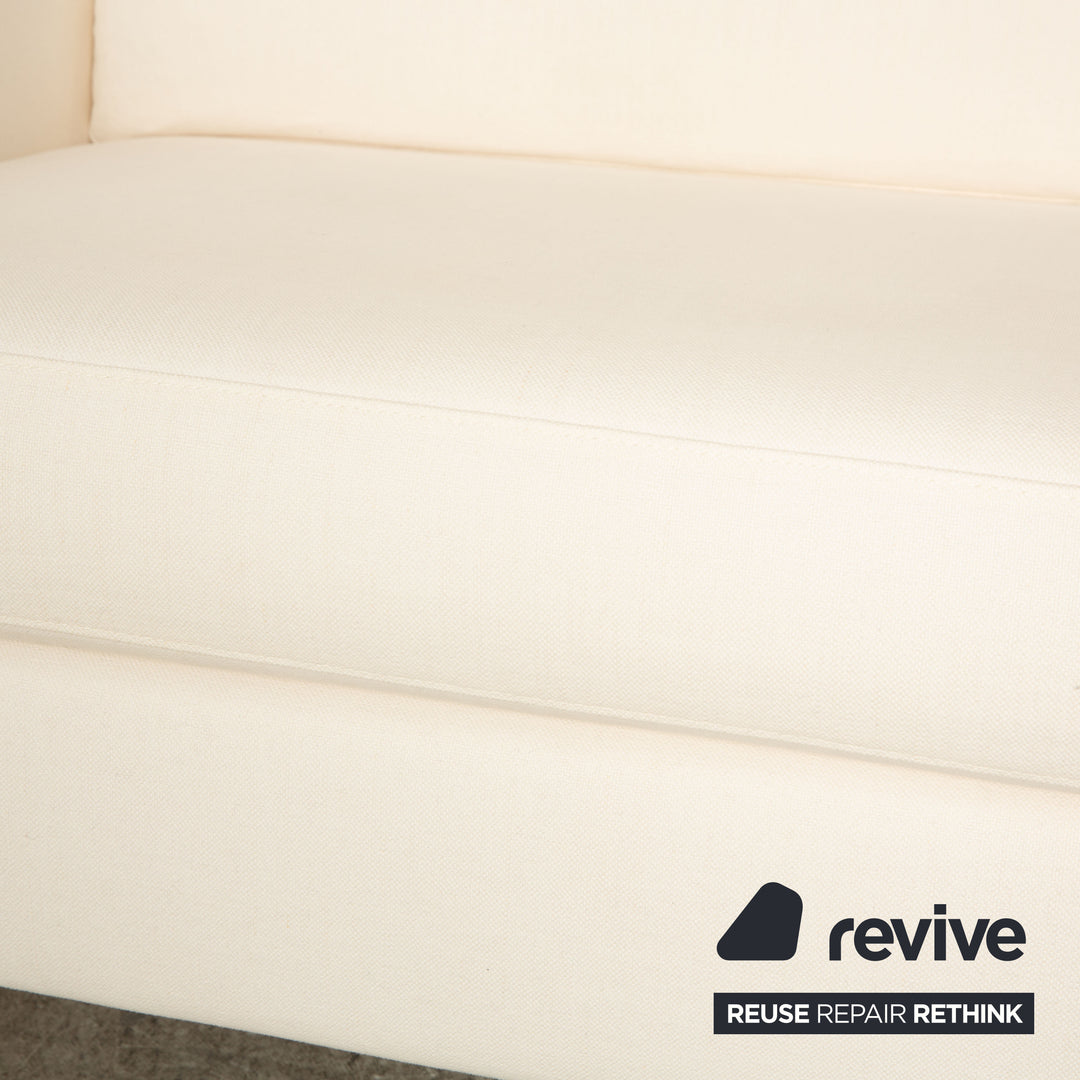 Cor Conseta Fabric Two Seater White Cream Sofa Couch