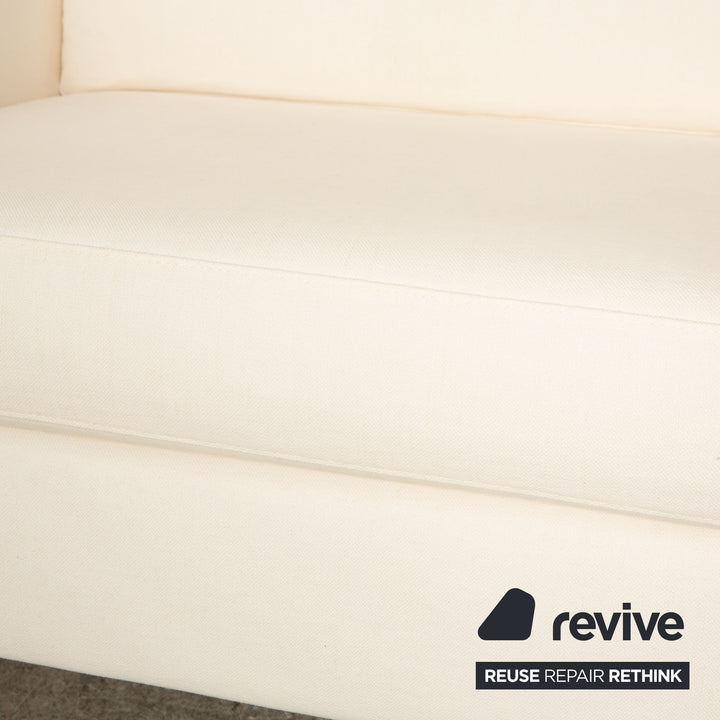 Cor Conseta Stoff Zweisitzer Weiß Creme Sofa Couch