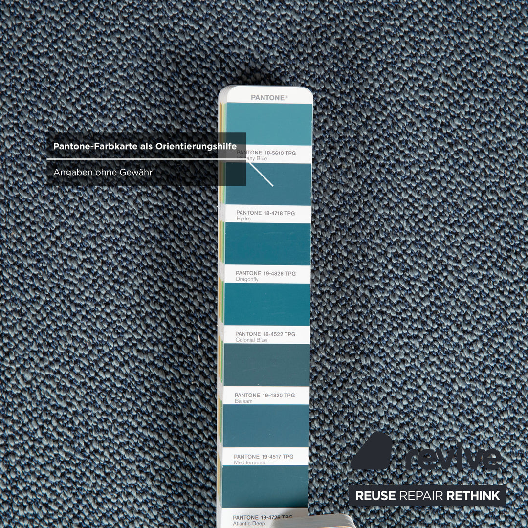 COR Conseta Zweisitzer Stoff Blau Grau Grün Sofa Couch Neubezug GLOW 529
