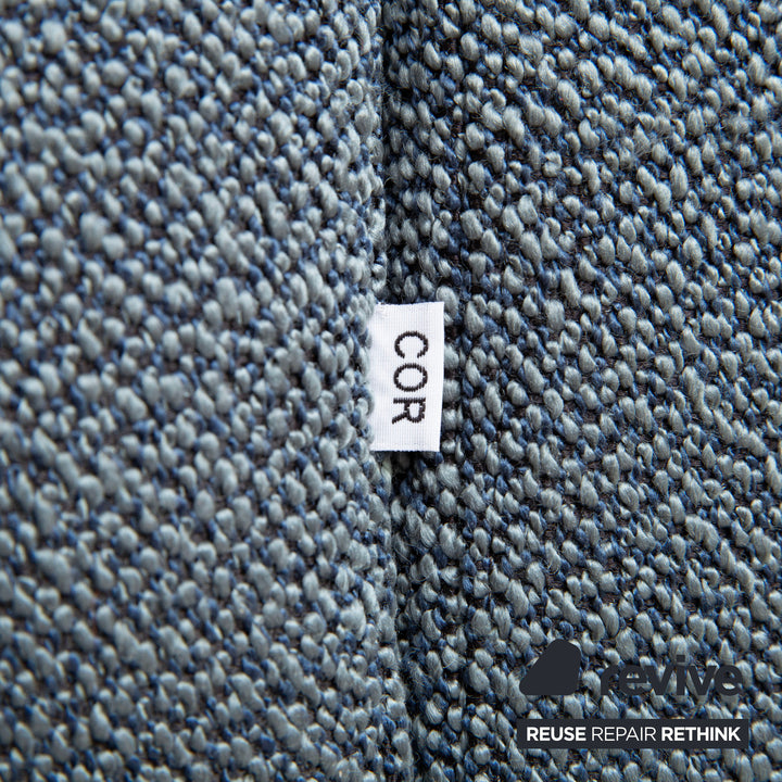 COR Conseta Zweisitzer Stoff Blau Grau Grün Sofa Couch Neubezug GLOW 529