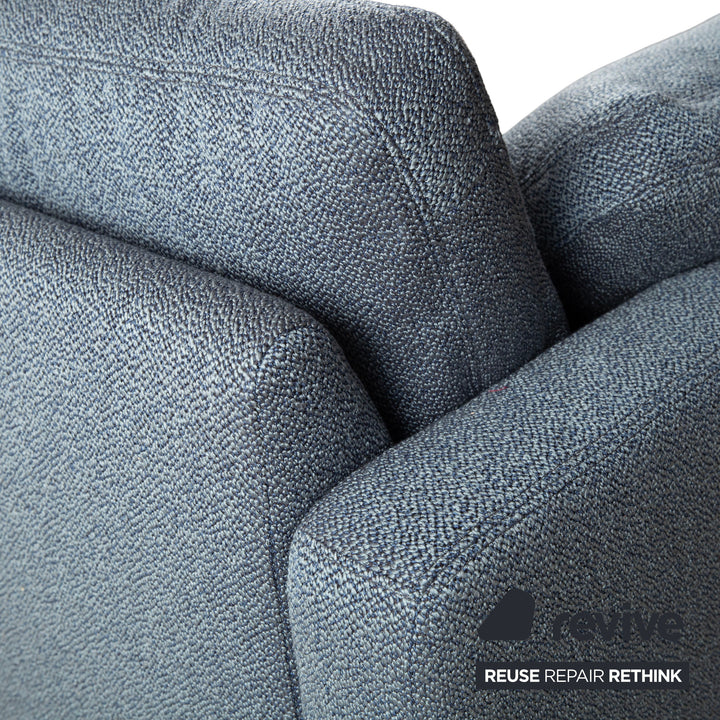 COR Conseta Zweisitzer Stoff Blau Grau Grün Sofa Couch Neubezug GLOW 529