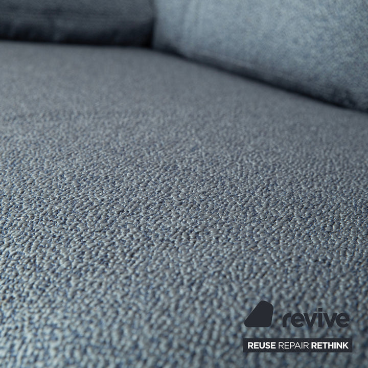 COR Conseta Zweisitzer Stoff Blau Grau Grün Sofa Couch Neubezug GLOW 529