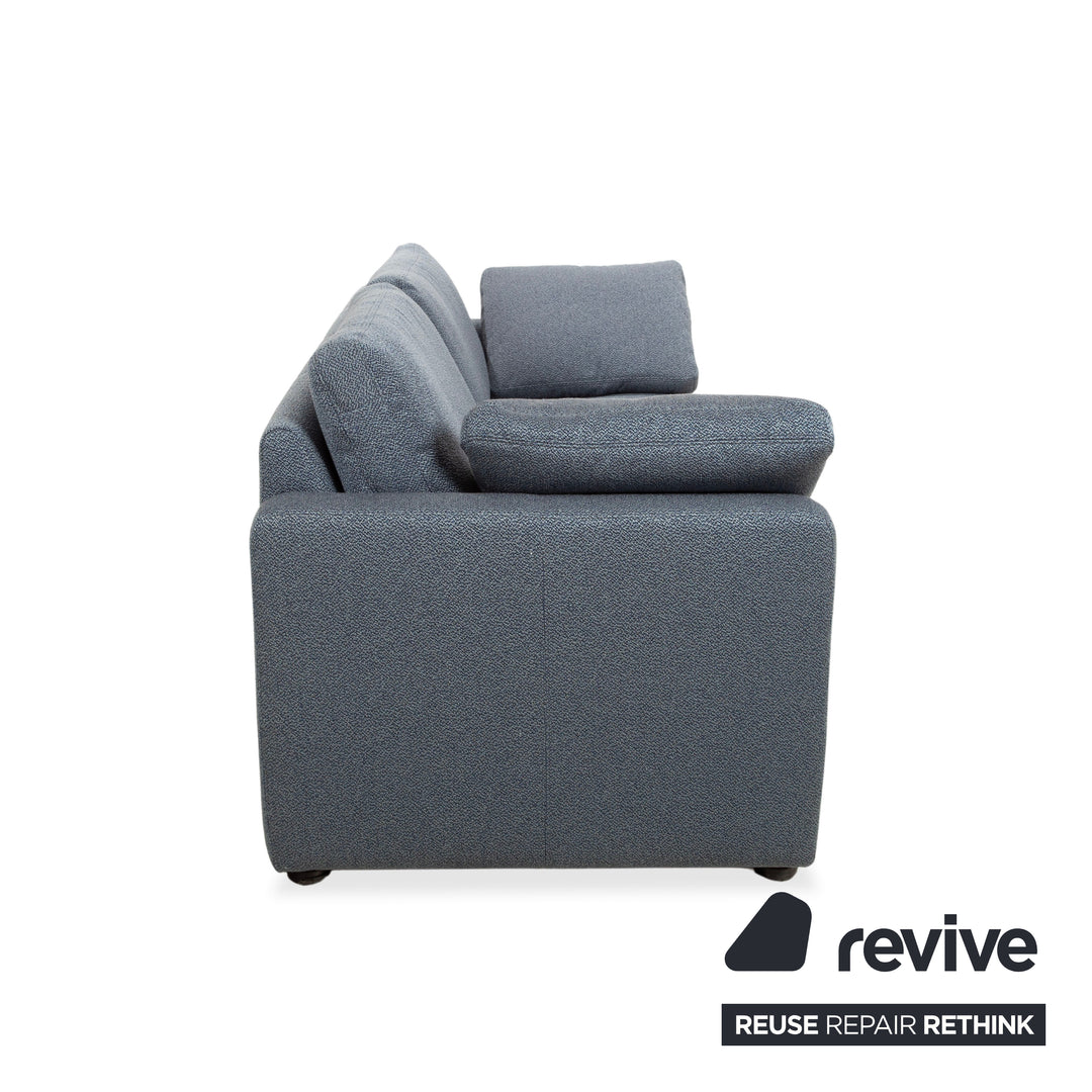 COR Conseta Zweisitzer Stoff Blau Grau Grün Sofa Couch Neubezug GLOW 529