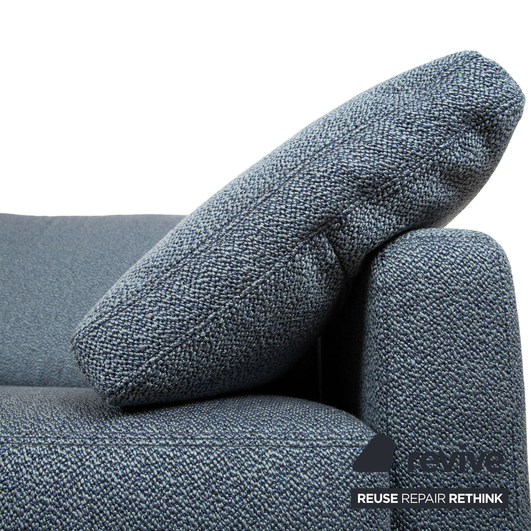 COR Conseta Zweisitzer Stoff Blau Grau Grün Sofa Couch Neubezug GLOW 529