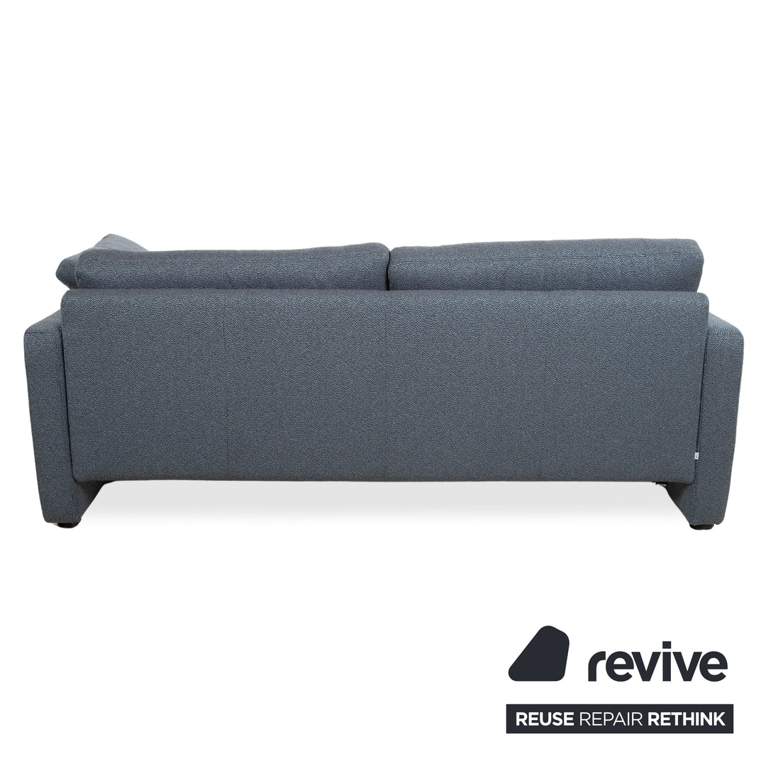 COR Conseta Zweisitzer Stoff Blau Grau Grün Sofa Couch Neubezug GLOW 529