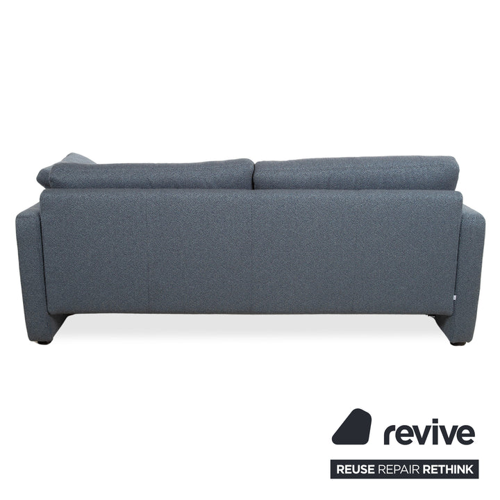 COR Conseta Zweisitzer Stoff Blau Grau Grün Sofa Couch Neubezug GLOW 529