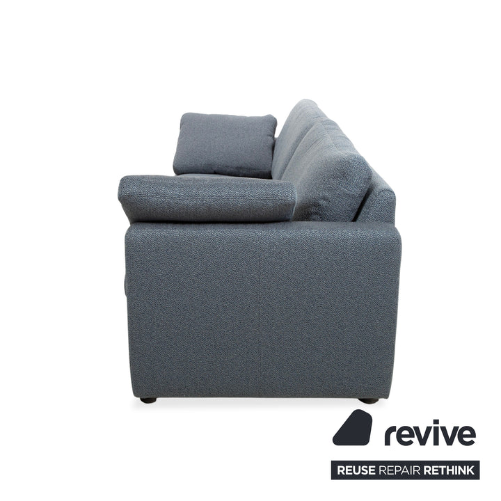 COR Conseta Zweisitzer Stoff Blau Grau Grün Sofa Couch Neubezug GLOW 529