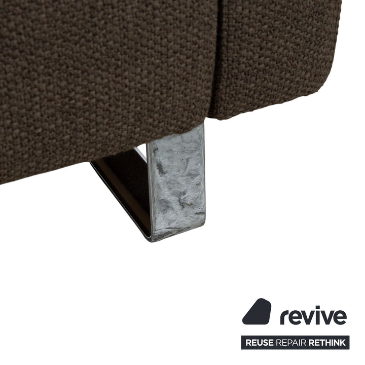 COR Conseta Zweisitzer Stoff Sofa Schlamm Braun bodenfrei mit Kufen