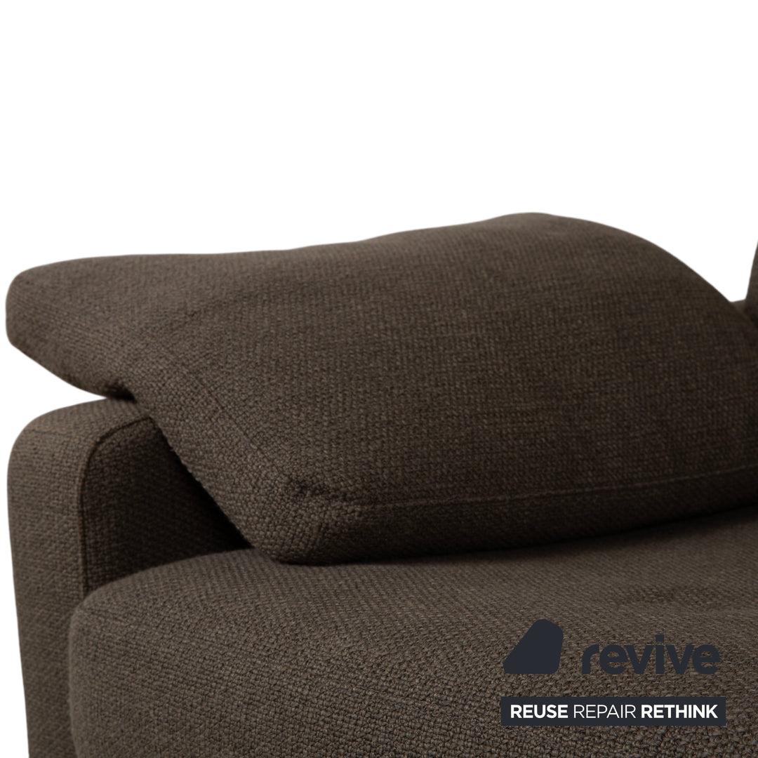 COR Conseta Zweisitzer Stoff Sofa Schlamm Braun bodenfrei mit Kufen