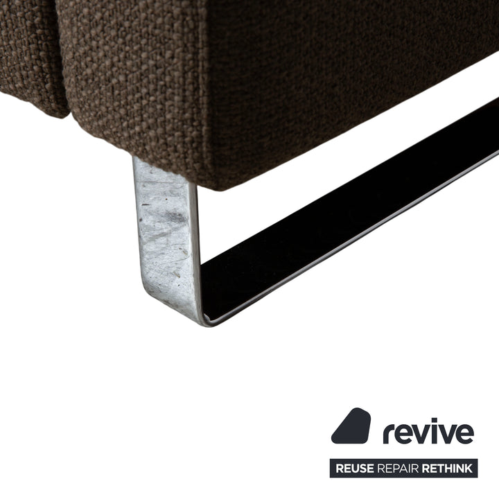 COR Conseta Zweisitzer Stoff Sofa Schlamm Braun bodenfrei mit Kufen