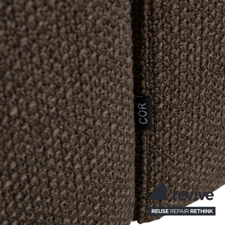 COR Conseta Zweisitzer Stoff Sofa Schlamm Braun bodenfrei mit Kufen