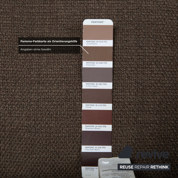 COR Conseta Zweisitzer Stoff Sofa Schlamm Braun bodenfrei mit Kufen