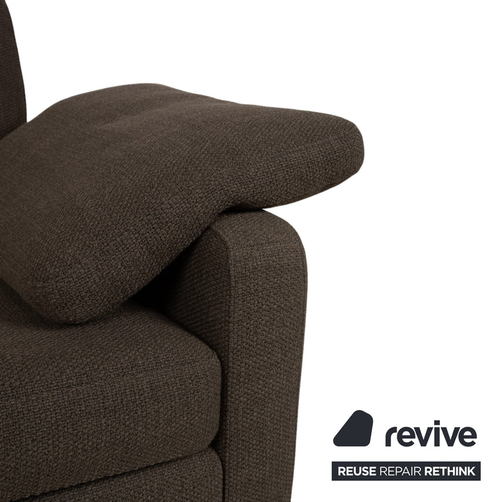 COR Conseta Zweisitzer Stoff Sofa Schlamm Braun bodenfrei mit Kufen