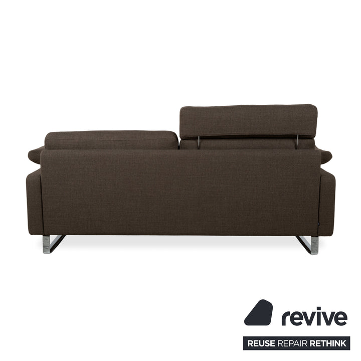 COR Conseta Zweisitzer Stoff Sofa Schlamm Braun bodenfrei mit Kufen