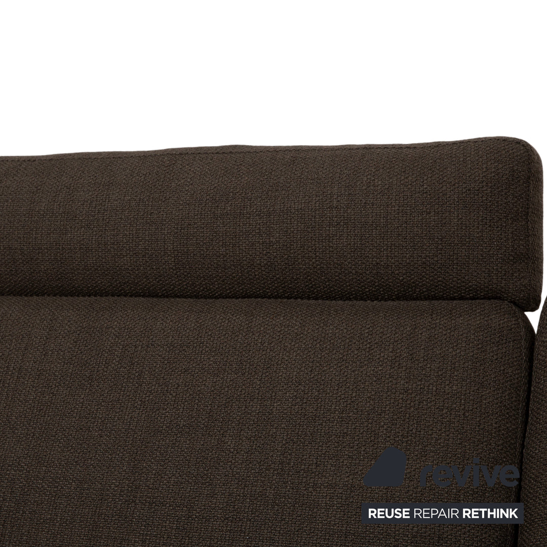 COR Conseta Zweisitzer Stoff Sofa Schlamm Braun bodenfrei mit Kufen