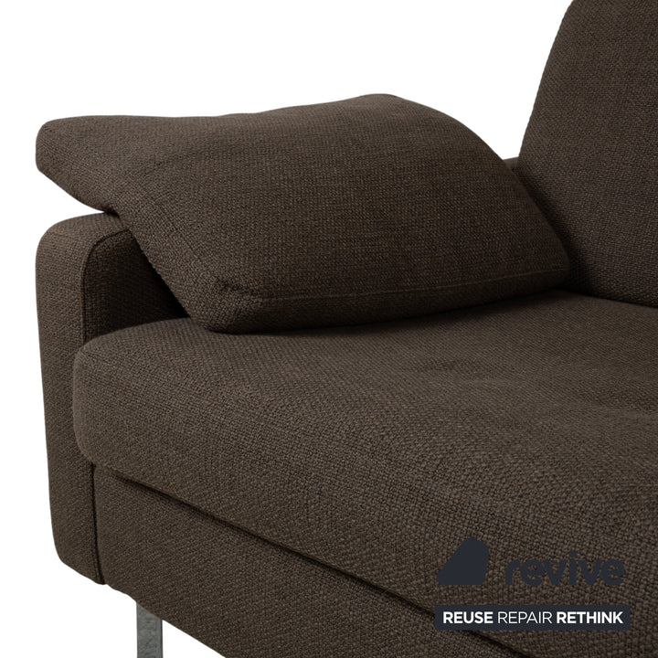 COR Conseta Zweisitzer Stoff Sofa Schlamm Braun bodenfrei mit Kufen