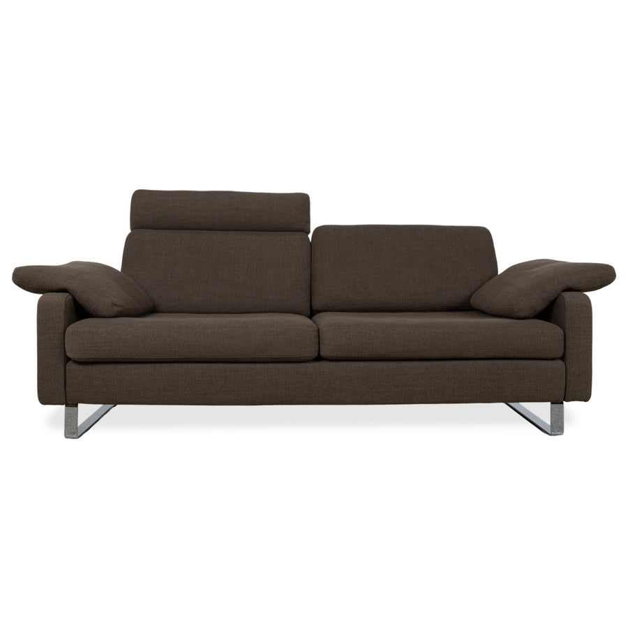 COR Conseta Zweisitzer Stoff Sofa Schlamm Braun bodenfrei mit Kufen