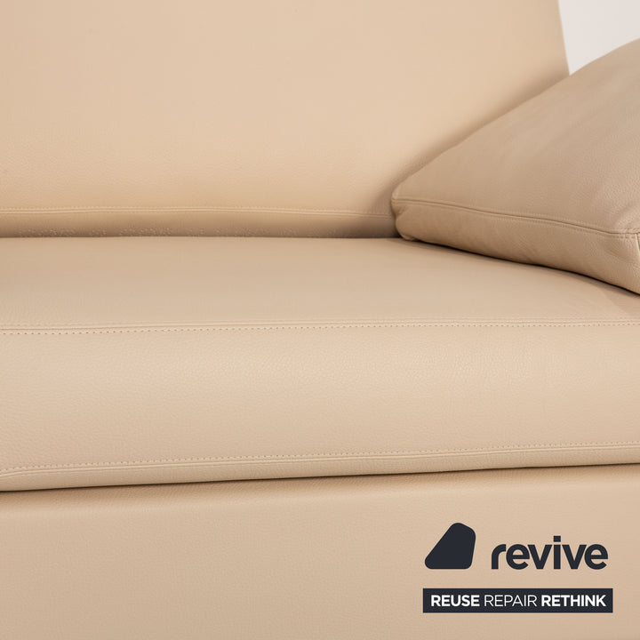 Cor Conseta Leder Sofa Garnitur Beige Zweisitzer Sessel