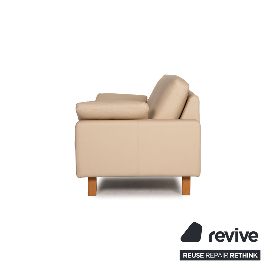 Cor Conseta Leder Sofa Garnitur Beige Zweisitzer Sessel