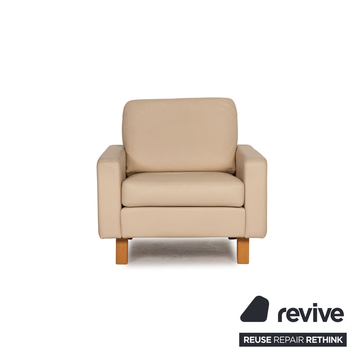 Cor Conseta Leder Sofa Garnitur Beige Zweisitzer Sessel