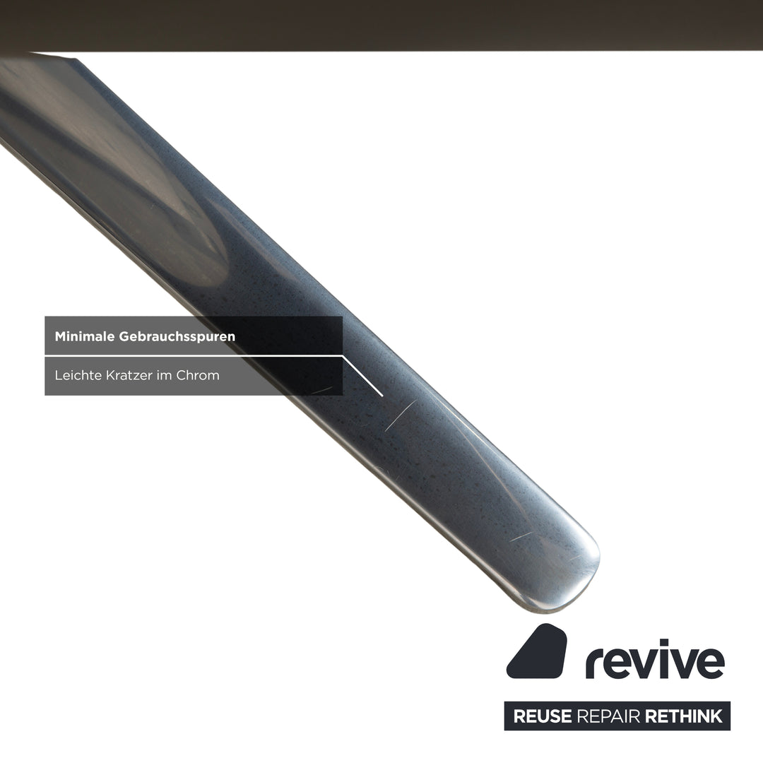 Cor Cordia Leder Sessel Dunkelgrau Anthrazit manuelle Funktion inkl. Hocker