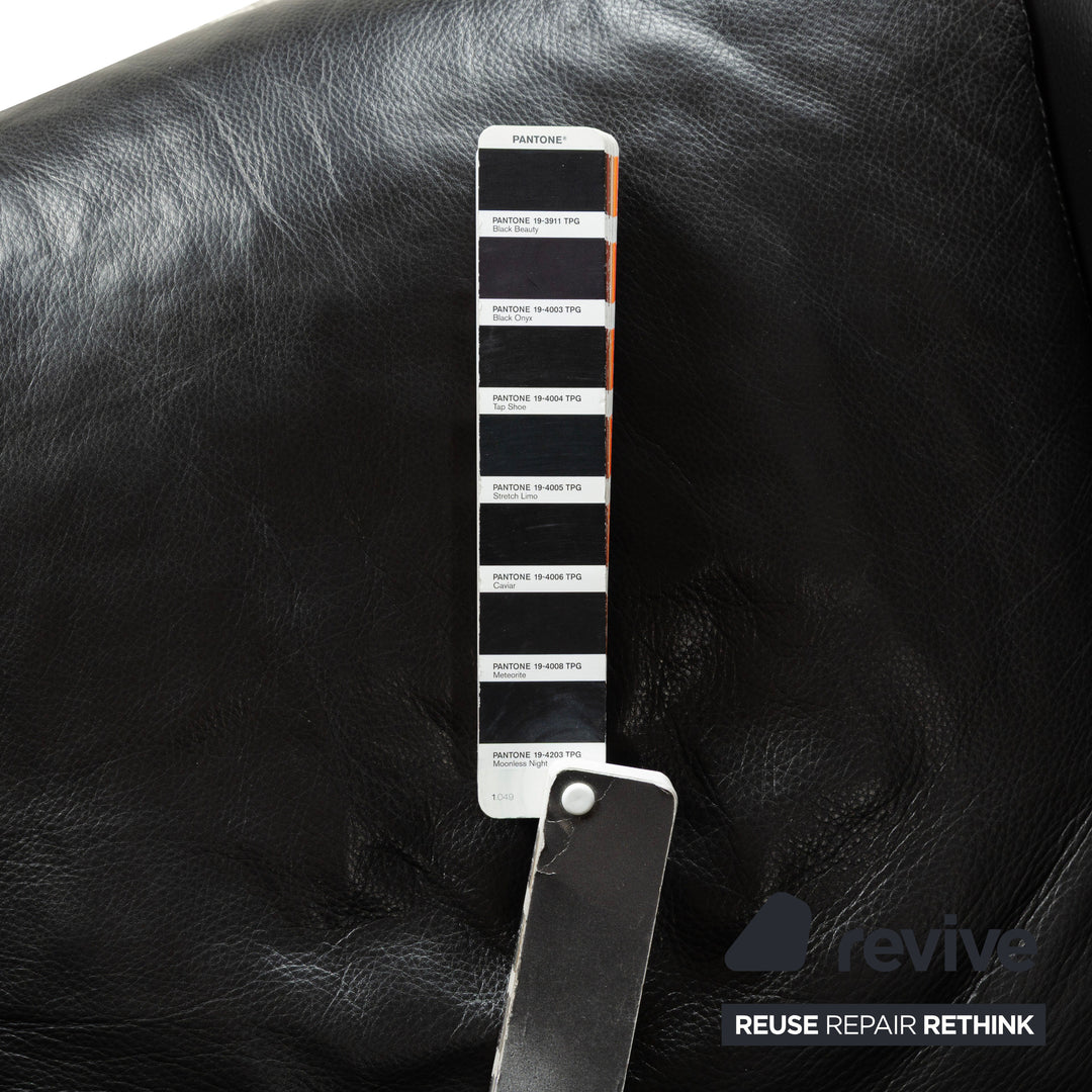 Cor Cordia leather armchair black manual function including stool