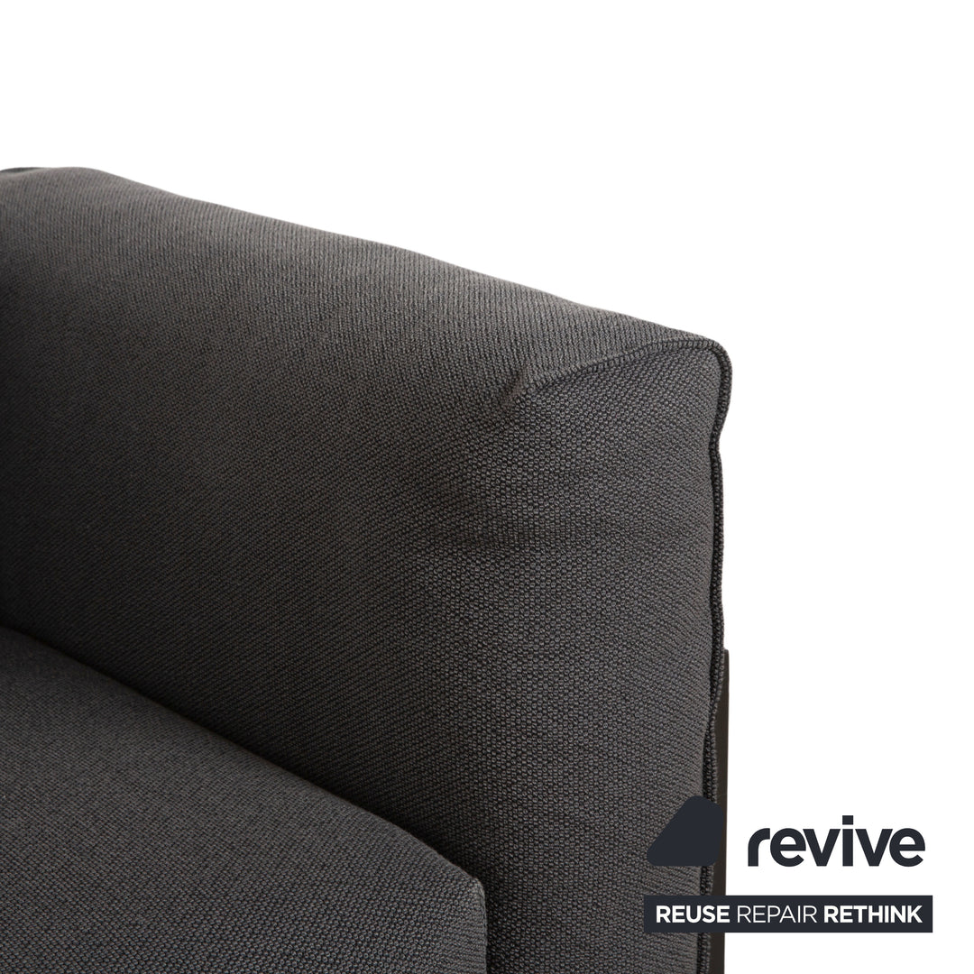 COR Elm Recamiere Stoff Anthrazit Holz Eiche Schwarz Liege Design Jehs & Laub Daybed Sofa Couch
