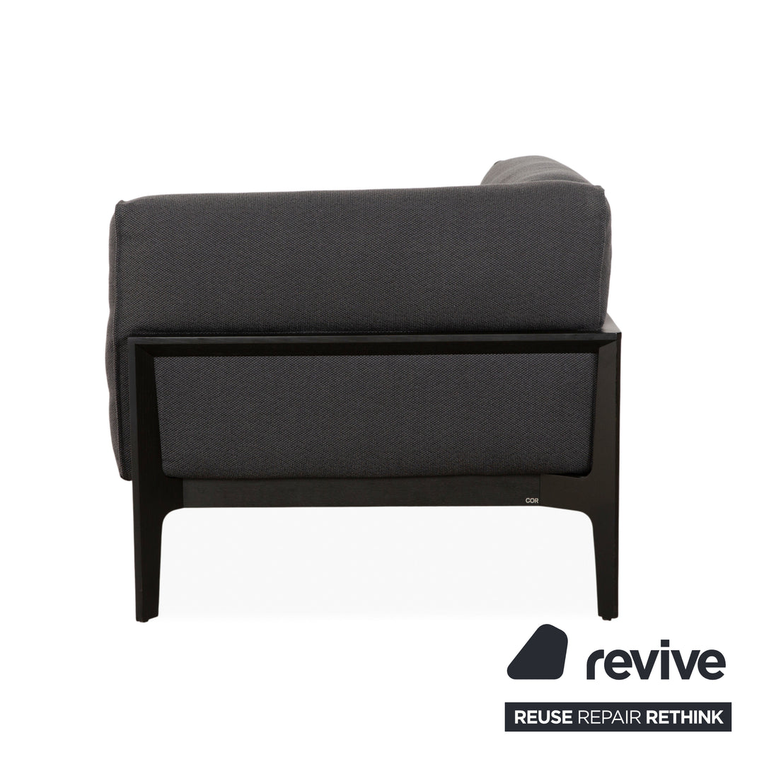 COR Elm Recamiere Stoff Anthrazit Holz Eiche Schwarz Liege Design Jehs & Laub Daybed Sofa Couch