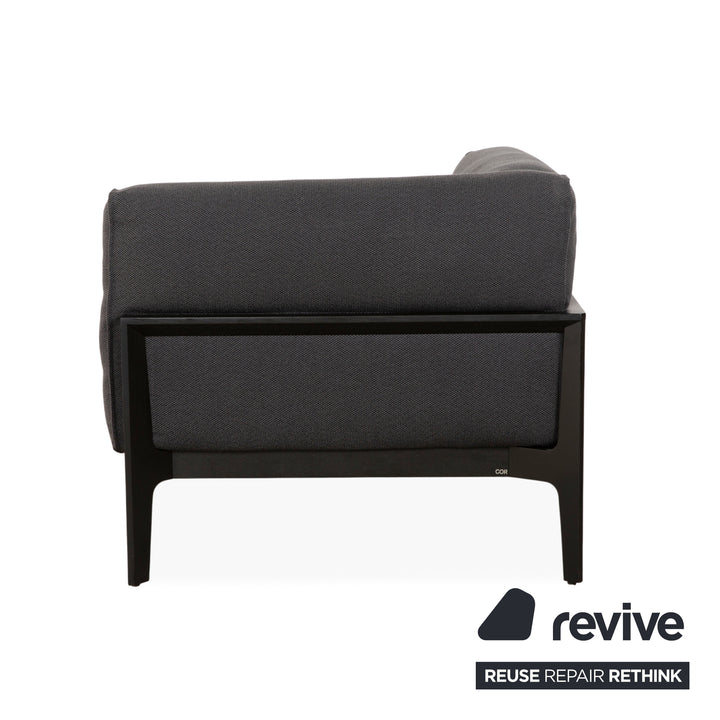COR Elm Recamiere Stoff Anthrazit Holz Eiche Schwarz Liege Design Jehs & Laub Daybed Sofa Couch