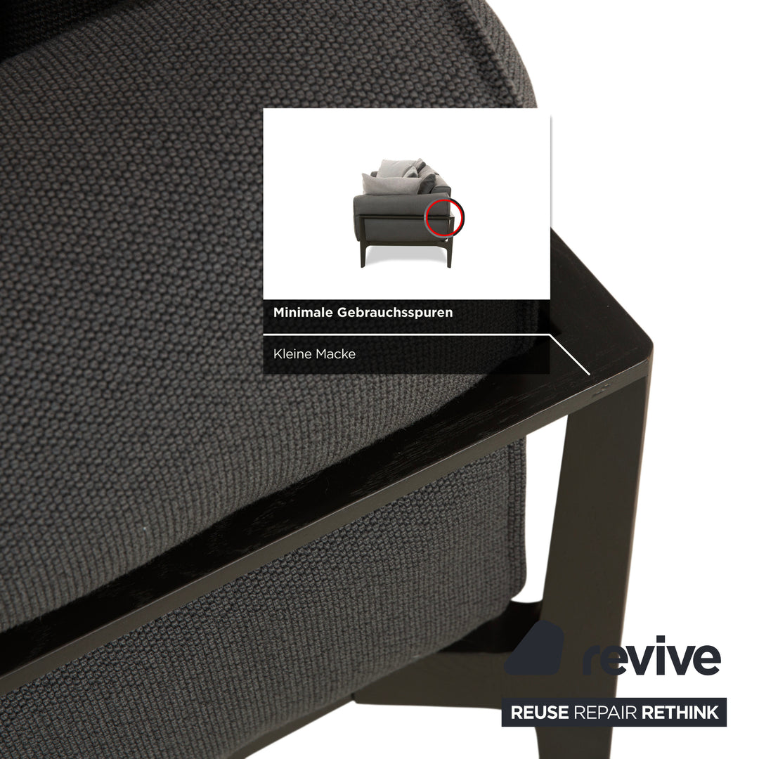 COR Elm Zweisitzer Sofa Stoff Anthrazit Holz Eiche Schwarz Design Jehs & Laub