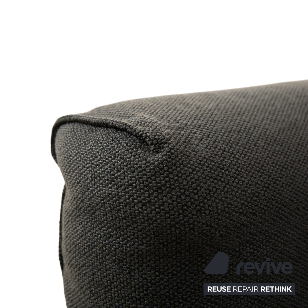COR Elm Two-Seater Sofa, Fabric Anthracite, Wood Oak Black, Design Jehs &amp; Laub