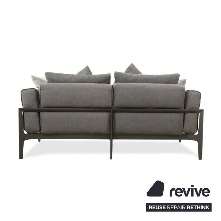 COR Elm Two-Seater Sofa, Fabric Anthracite, Wood Oak Black, Design Jehs &amp; Laub