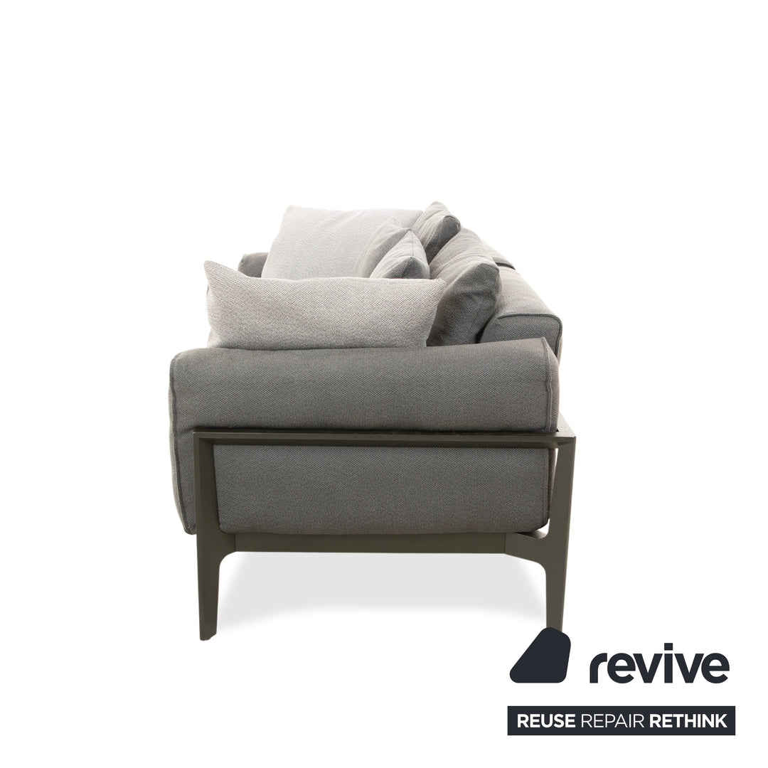 COR Elm Zweisitzer Sofa Stoff Anthrazit Holz Eiche Schwarz Design Jehs & Laub