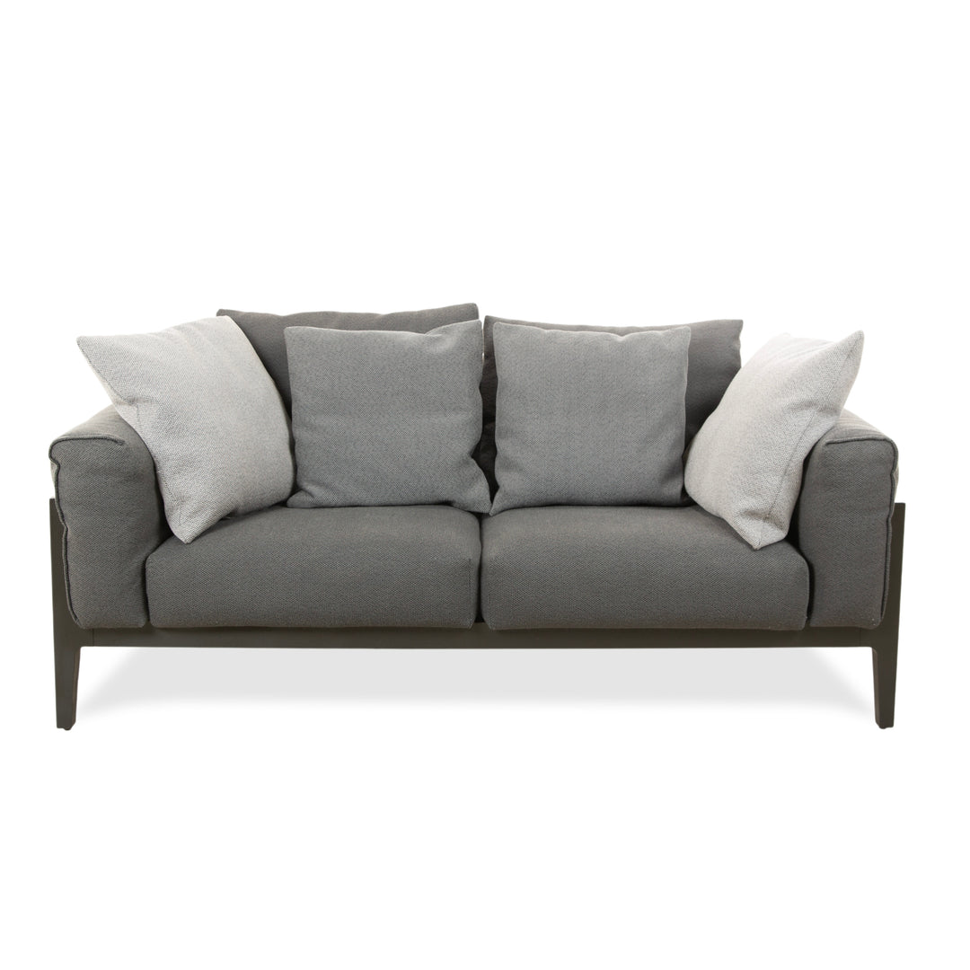 COR Elm Zweisitzer Sofa Stoff Anthrazit Holz Eiche Schwarz Design Jehs & Laub