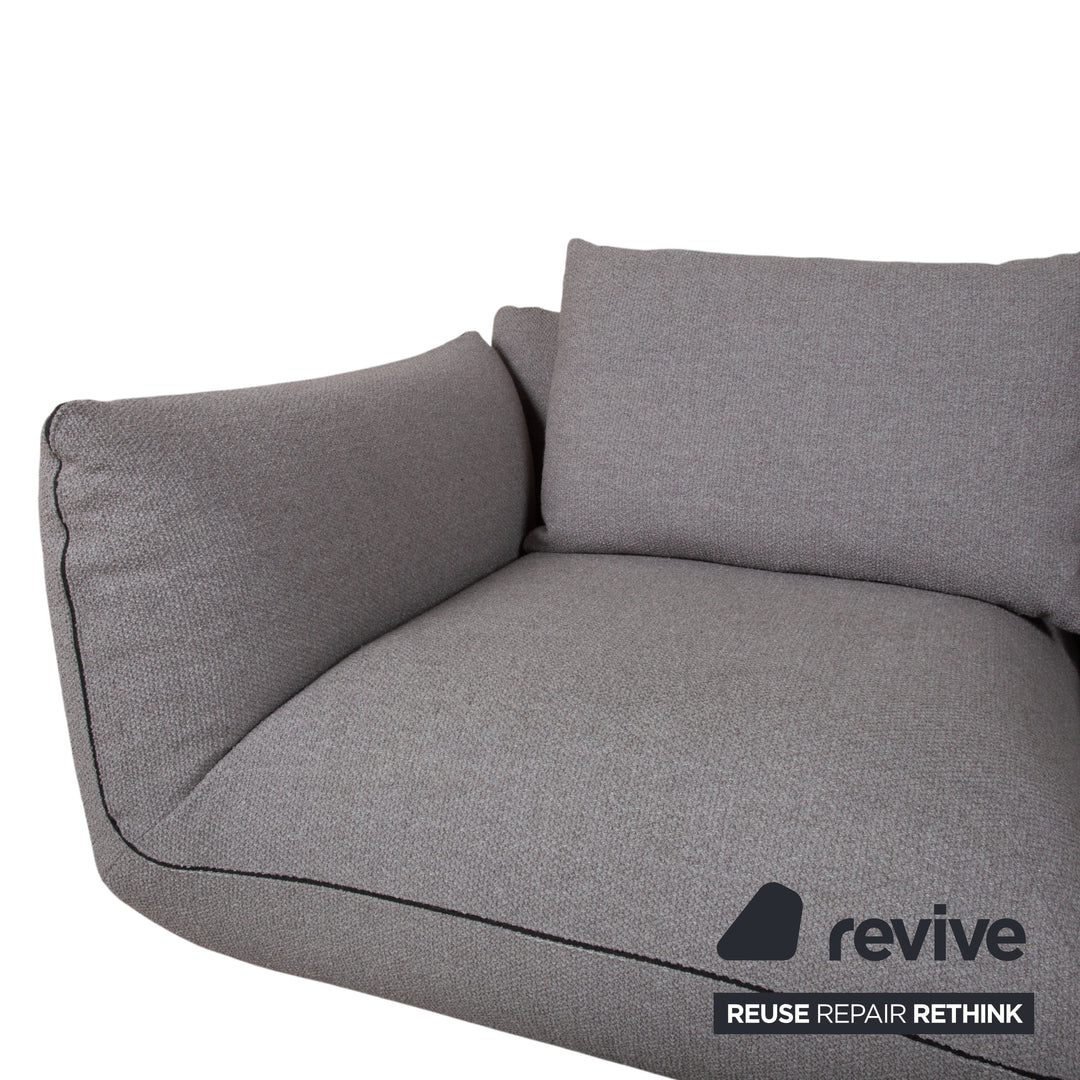 COR Jalis 21 Garnitur Stoff Zweisitzer Hocker Grau Sofa Couch