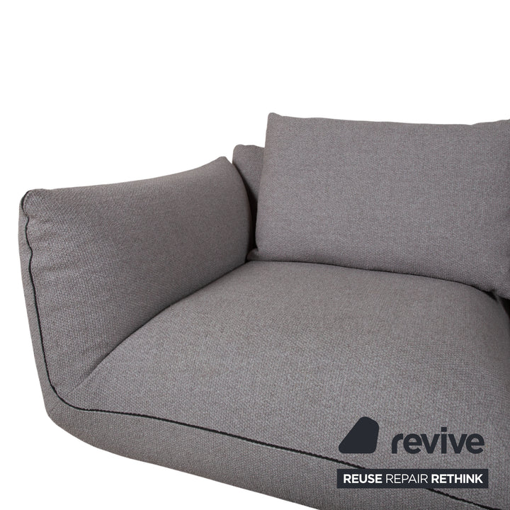 COR Jalis 21 Garnitur Stoff Zweisitzer Hocker Grau Sofa Couch