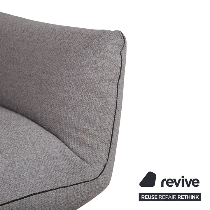 COR Jalis 21 Garnitur Stoff Zweisitzer Hocker Grau Sofa Couch