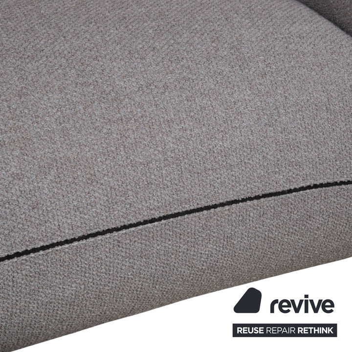COR Jalis 21 Garnitur Stoff Zweisitzer Hocker Grau Sofa Couch