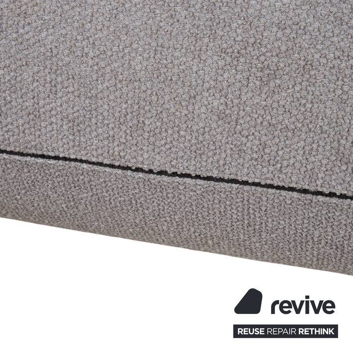 COR Jalis 21 Garnitur Stoff Zweisitzer Hocker Grau Sofa Couch