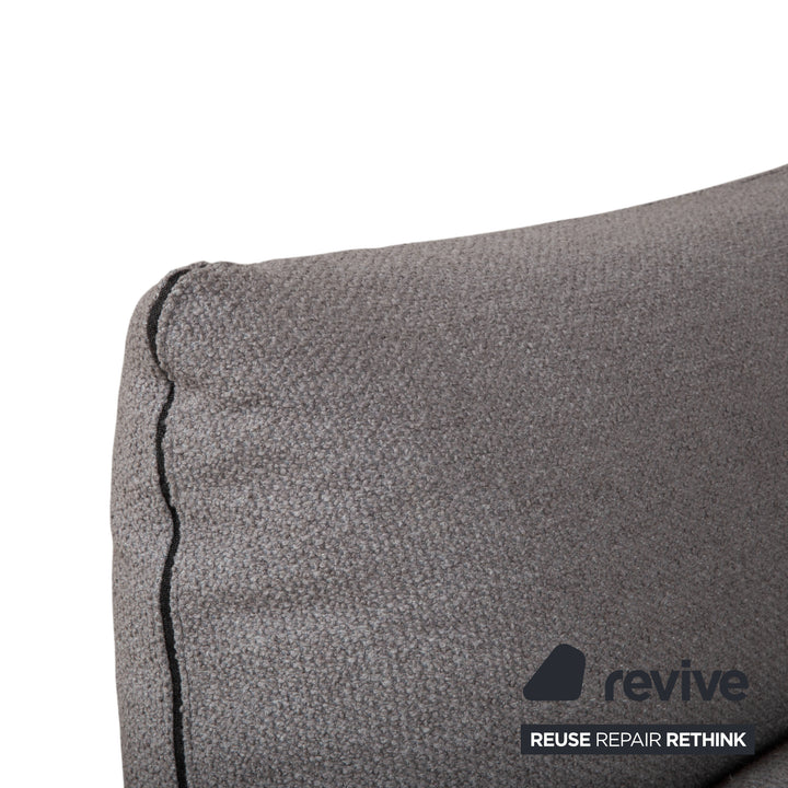 COR Jalis 21 Garnitur Stoff Zweisitzer Hocker Grau Sofa Couch